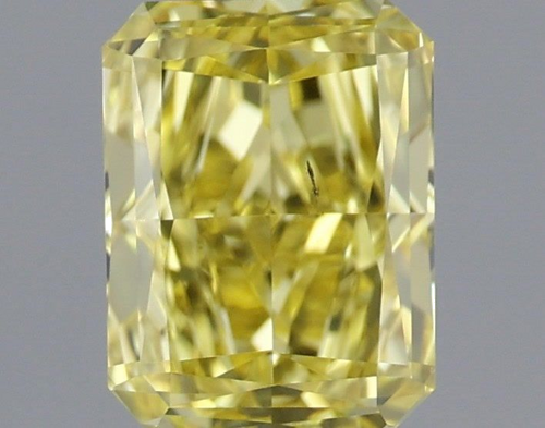 0.6 carat Fancy Intense Yellow-SI1 Natūralus Radiant Deimantas (1)