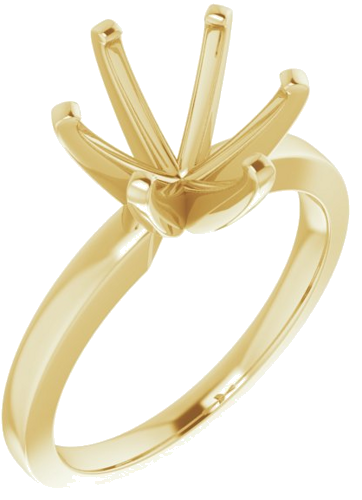 14K Yellow 9.4 mm Round Solitaire Engagement Ring Mounting (1)