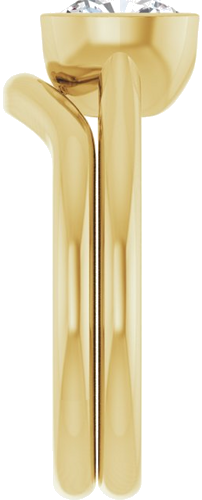 Sužadėtuvių Žiedas „Half-Bezel Solitaire“ 14k yellow gold Cushion 7mm (9)