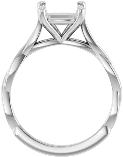 Sužadėtuvių Žiedas „Infinity-Inspired“ 950 Platinos Cushion 8mm (2)