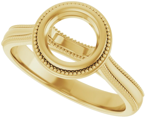 Sužadėtuvių Žiedas „Solitaire“ 585 Geltonojo Aukso Round 6.5mm (5)