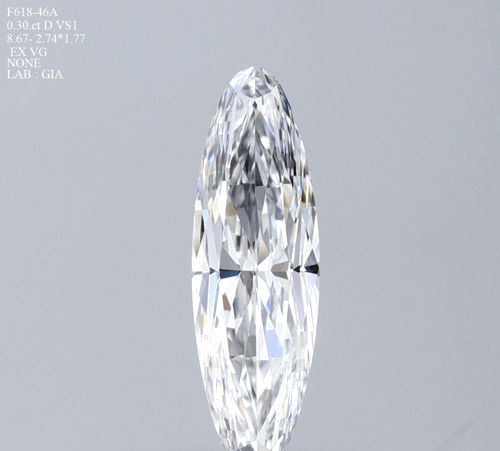 0.3 carat D-VS1 Natūralus Oval Deimantas (1)