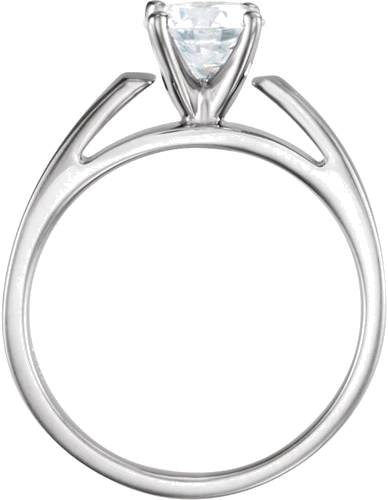 14K White 6.5 mm Round Engagement Ring Mounting (4)
