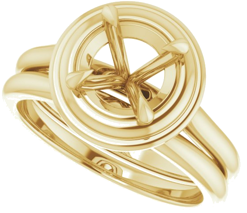 Sužadėtuvių Žiedas „Claw-Prong Solitaire“ 14k yellow gold Round 7.4mm (10)