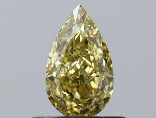 0.65 carat Fancy Deep Yellow-VS1 Natūralus Pear Deimantas (1)
