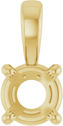 10K Yellow 4 mm Round 4-Prong Pendant Mounting (1)