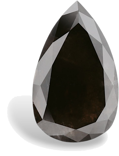 3.05 carat Fancy Black-VVS2 Natūralus Pear Deimantas (1)