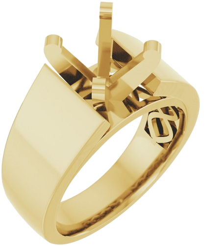 Sužadėtuvių Žiedas „Solitaire Cathedral-Style“ 14k yellow gold Round 8mm (1)