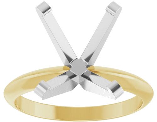 Sužadėtuvių Žiedas „Solitaire“ 14k yellow/white gold Oval 12mm x 10mm (3)