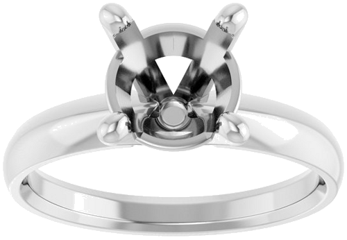 Sužadėtuvių Žiedas „Solitaire“ 14k white gold Round 8mm (3)