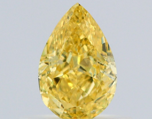 0.5 carat Fancy Intense Yellow-VS2 Natūralus Pear Deimantas (1)