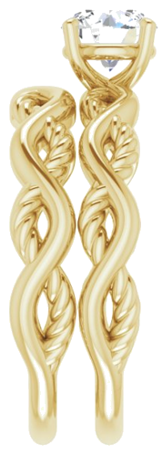 Sužadėtuvių Žiedas „Infinity-Inspired“ 585 Geltonojo Aukso Round 6mm (9)