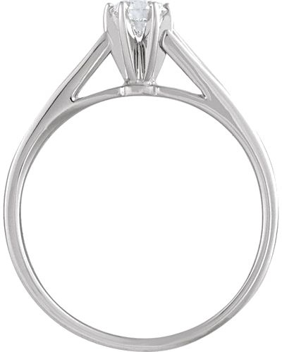 Sužadėtuvių Žiedas „Solitaire“ 14k white gold Round 4.1mm (4)