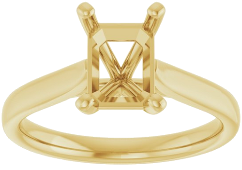 Sužadėtuvių Žiedas 10k yellow gold Emerald 8mm x 6mm (3)