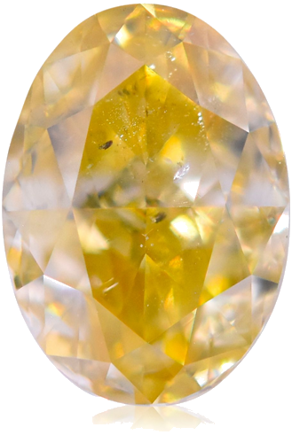 0.5 carat Fancy Intense  Yellow-SI2 Natūralus Oval Deimantas (1)