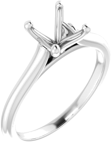 Platinum 7 mm Round Solitaire Engagement Ring Mounting (1)
