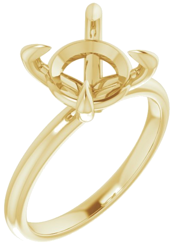 Sužadėtuvių Žiedas „Solitaire“ 10k yellow gold Round 9.4mm (1)