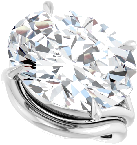 Sužadėtuvių Žiedas „Claw-Prong Solitaire“ 925 Sidabro Oval 18mm x 13mm (10)