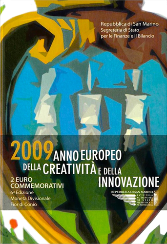 2009 San Marinas Europos kūrybiškumas ir inovacijos 2 eurų moneta (4)