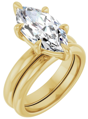 Sužadėtuvių Žiedas „Claw-Prong“ 14k yellow gold Marquise 16mm x 8mm (6)