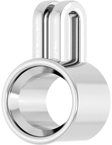 Pakabukas „Bezel-Set Solitaire“ 14k white gold Oval 9mm x 7mm (2)