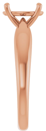 14K Rose  9x7 mm Oval Solitaire Engagement Ring Mounting (4)