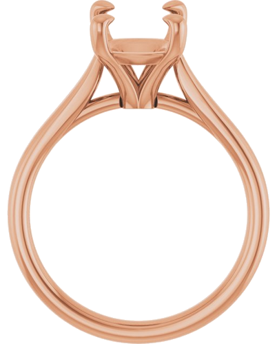 Sužadėtuvių Žiedas „Claw-Prong Solitaire“ 14k rose gold Elongated Cushion 10mm x 8mm (2)