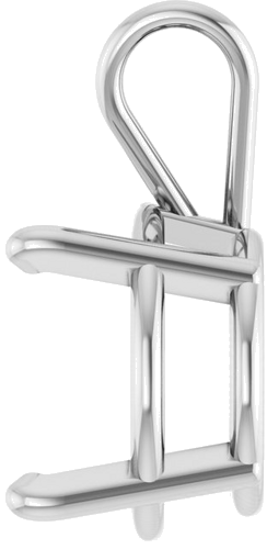 Pakabukas „Round 4-Prong Basket“ 10k white gold Round 12mm (3)