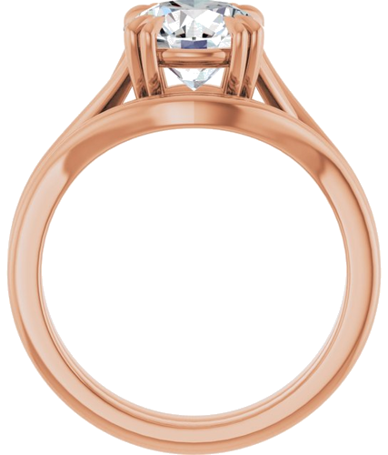 Sužadėtuvių Žiedas „Double Claw-Prong Solitaire Criss-Cross“ 14k rose gold Round 8mm (7)
