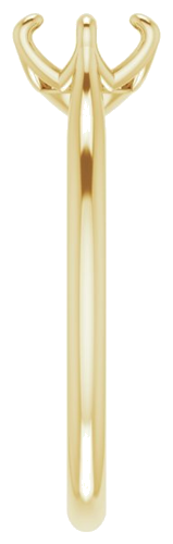 14K Yellow 6.5 mm Round Solitaire Engagement Ring Mounting (4)