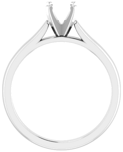 14K White 5.5 mm Round Solitaire Engagement Ring Mounting (2)