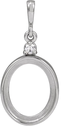 Pakabukas „Cabochon Bezel-Set“ 925 Sidabro Oval 10mm x 8mm (1)