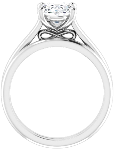 Sužadėtuvių Žiedas „Accented Infinity-Inspired“ 14k white gold Oval 9mm x 7mm (7)