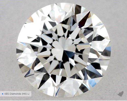 0.53 carat I-VVS2 Excellent cut Natūralus Round Deimantas (1)