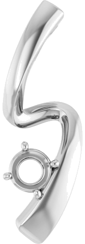 Pakabukas „Solitaire Freeform“ 925 Sidabro Round 4.1mm (1)