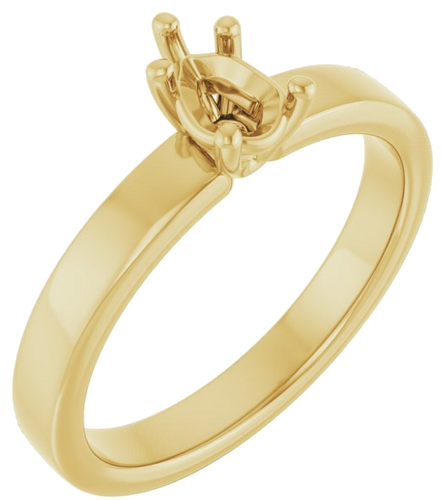 Sužadėtuvių Žiedas „Solitaire“ 14k yellow gold Pear 6mm x 4mm (1)