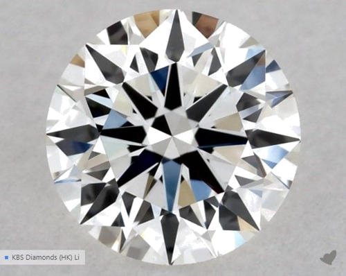 0.51 carat H-VVS2 Excellent cut Natūralus Round Deimantas (1)