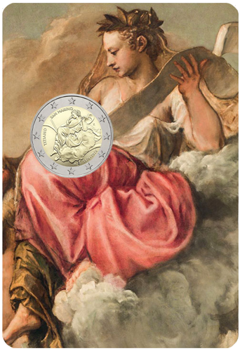 2026 San Marino Titian Vecellio 2 Euro BU coin in card (2)