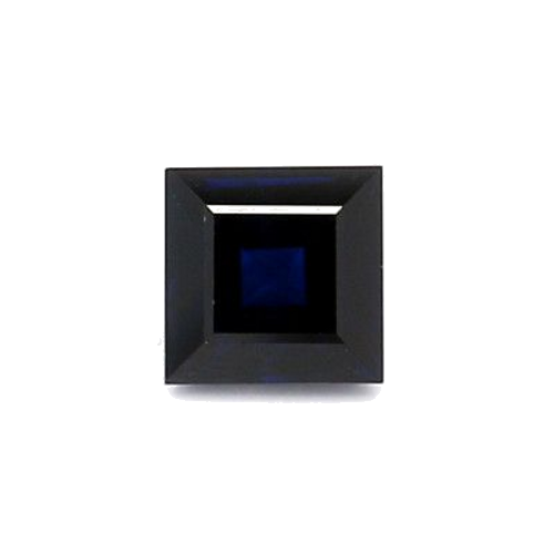 0.87 carat BLUE STEP cut Square Safyras (1)