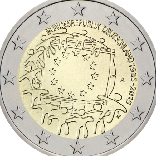 2015 Vokietija Europos vėliava 2 eurų moneta (2)