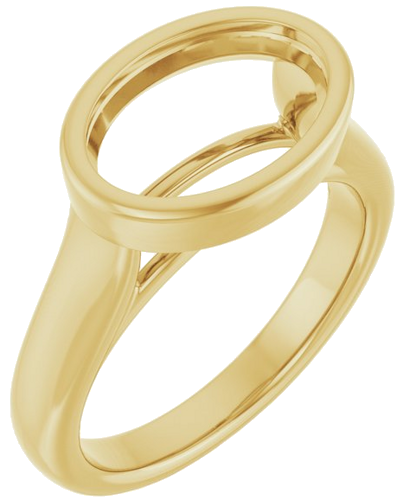 Sužadėtuvių Žiedas „Bezel-Set Solitaire“ 14k yellow gold Oval 11.5mm x 8mm (1)
