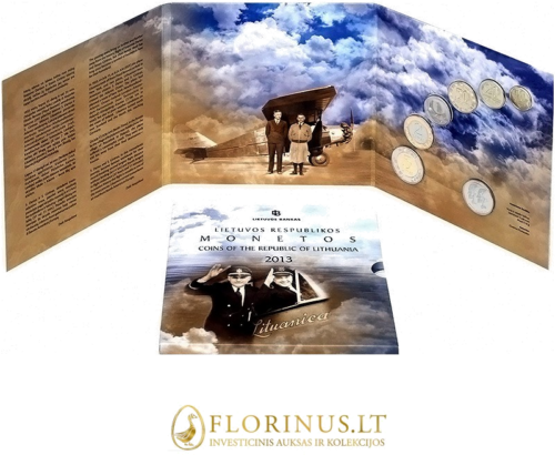 2013 Lietuva Darius ir Girėnas Litų monetų BU rinkinys (2)