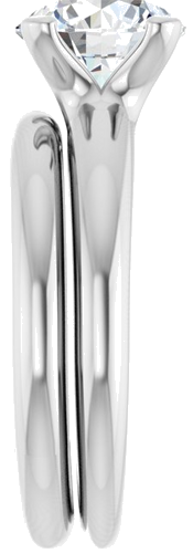Sužadėtuvių Žiedas „Solitaire“ 14k white gold Round 8mm (9)