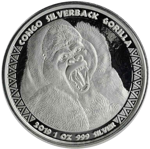 2019 Silverback Gorilla Congo 1 oz silver coin (1)