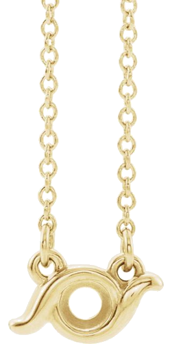 Pakabukas „Family Bezel-Set Bar“ 585 Geltonojo Aukso Round 3mm (1)