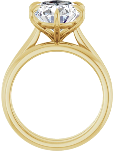 Sužadėtuvių Žiedas „Claw-Prong“ 14k yellow gold Oval 12mm x 10mm (7)