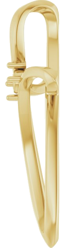 14K Yellow 1-Stone Family Cross Slide Pendant Mounting (3)