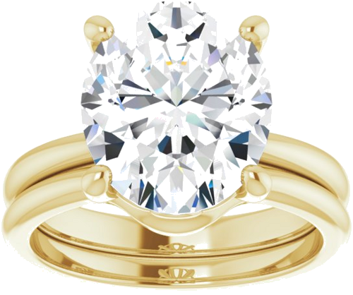 Sužadėtuvių Žiedas 14k yellow gold Oval 12mm x 10mm (8)