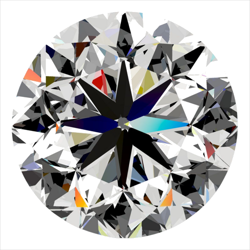 0.5 carat I-VS1 GD cut Natūralus Round Deimantas (1)