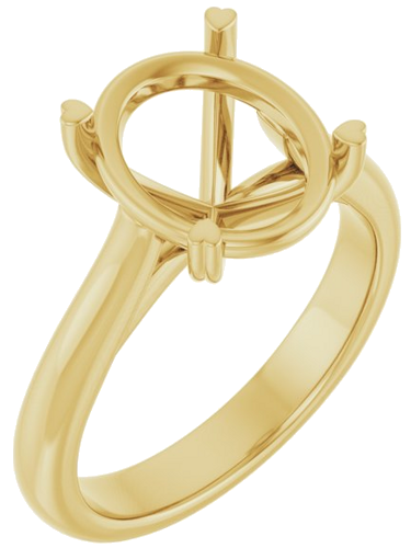 Sužadėtuvių Žiedas „Hearts on Top™“ 14k yellow gold Oval 11mm x 9mm (1)